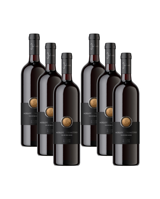 Julius, Legio Vallis Merlot-Primitivo VdP Suisse, 6x 75cl