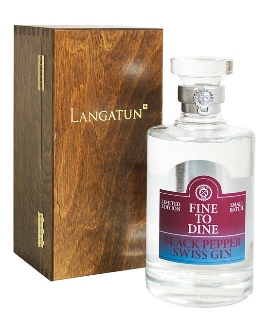 Fine To Dine by Langatun, Black Pepper Swiss Gin, 50 cl