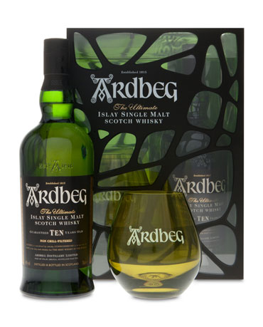 Ardbeg Ten, Geschenkpackung mit Glas, 70 cl