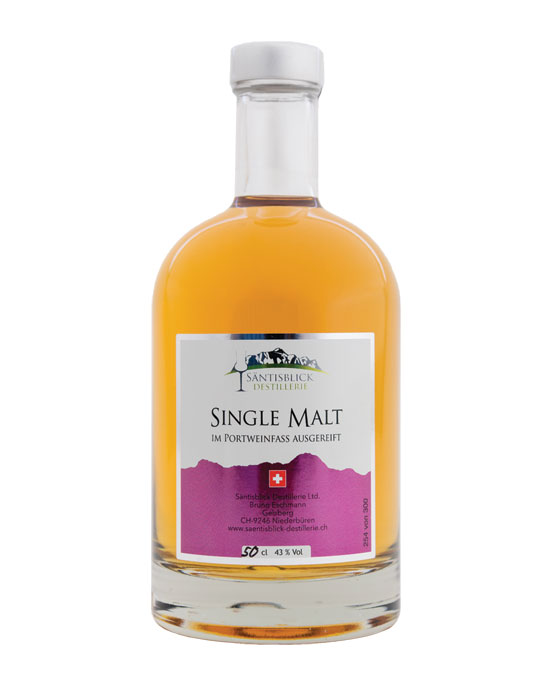 Säntisblick Destillerie, Single Malt, Portweinfass, 50cl